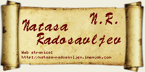 Nataša Radosavljev vizit kartica